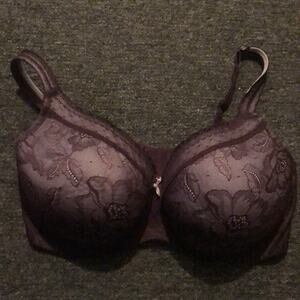 Cacique Modern Lace Lightly Lined Full Coverage Bra Purple Size 40F